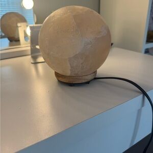 Himalayan Salt Rock Globe Lamp
